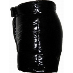 New unisex shiny nylon wet look short pants black